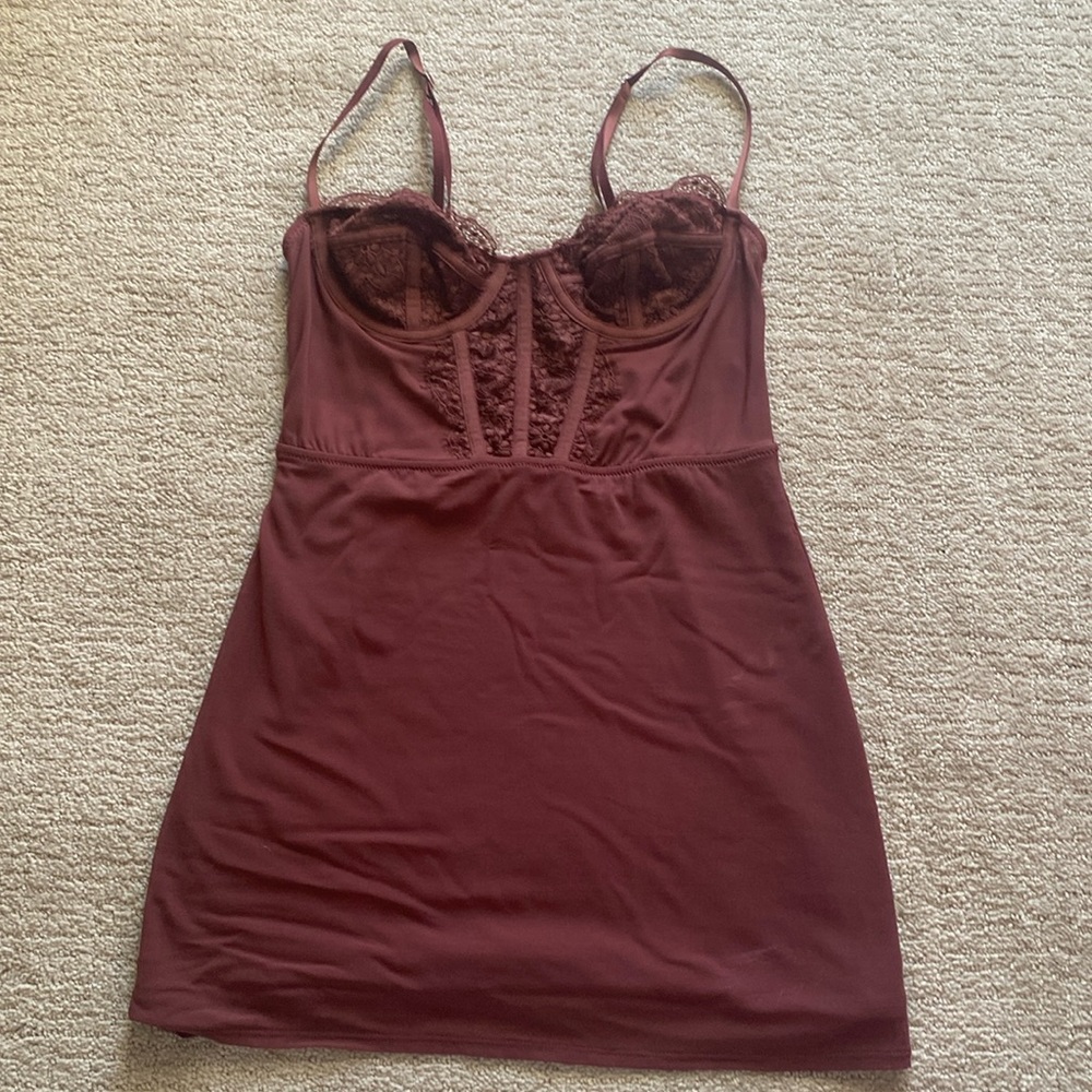 Urban Outfitters Brown Corset Dress